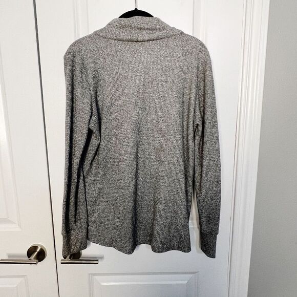 Straight Down Misty Top Sweater Grey Size S long sleeve waffle - Picture 6 of 10